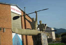 Monument to its famous canoeists